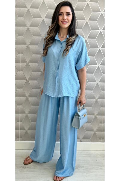 styleFlex Women's Summer Set Made of 87% Viscose – Short-Sleeved and Wide Leg...