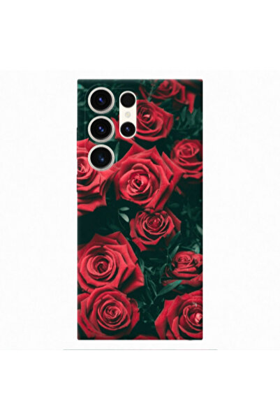 Other Samsung S24 Ultra Red Roses Transparent Silicone TPU Θήκη