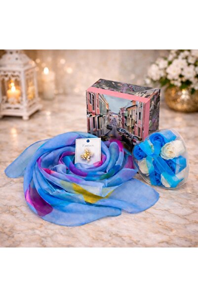 velve Pachet cadou femei ForYou, brosa, esarfa dama, cutie acetofan cu tranda...