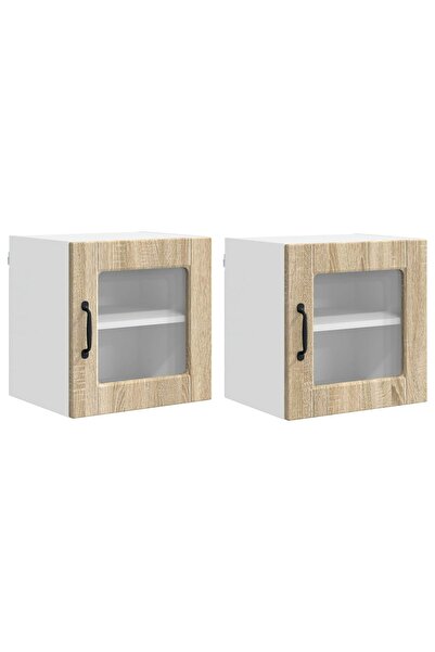 vidaxl Dulap de bucătărie cu raft 2 pcs Stejar Sonoma 40 x 31 x 40 cm