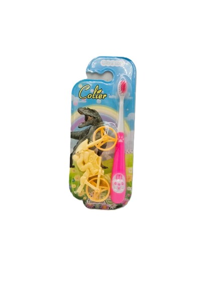 colier Kids Ultra Soft Toothbrush with Toy – Bunny & Bike Set