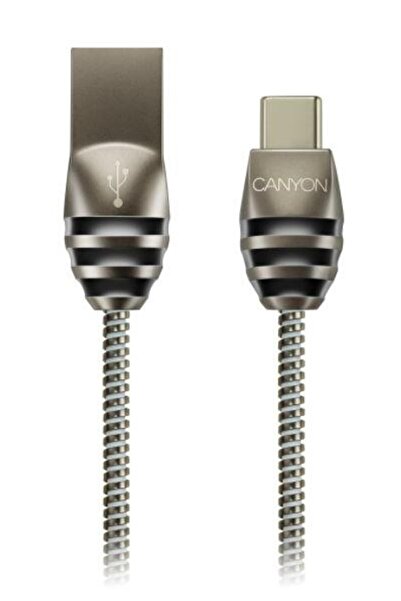 CANYON Cablu de date CNS-USBC5DG, USB 2.0, USB Type-C, 1 m, Argintiu
