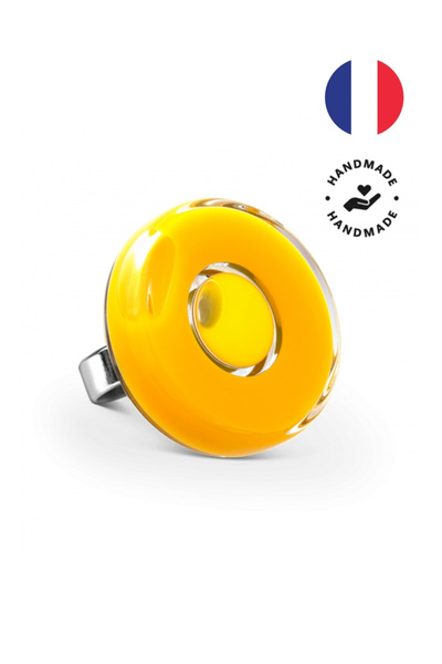 Pylones Glass Ring - Duo - Medium Milk