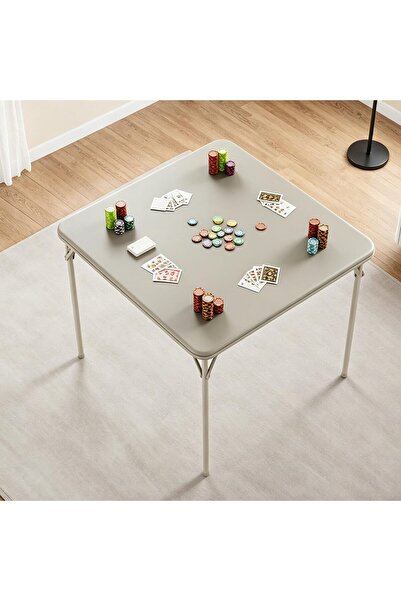 Garvee PU Padded Folding Card Table, 33.6 Inch Square Water-Resistant Portabl...