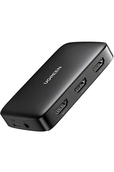 Ugreen Splitter HDMI CM332, 3 intrări HDMI - 1 ieșire HDMI (Negru)