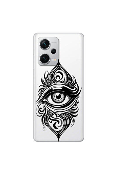 Other Xiaomi Redmi Note 12 5G Eye patterned drawing Transparent Silicone TPU ...