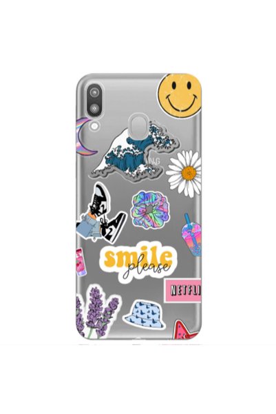 Other Samsung M20 Smile Moon Transparent Silicone TPU Θήκη