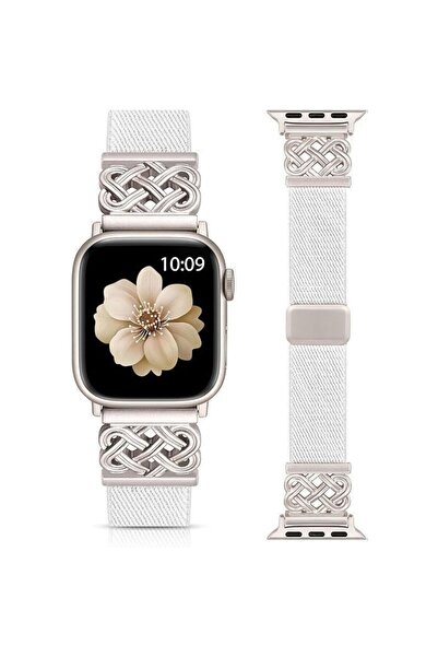 Orso Λουράκι Celtic Stretchy Band White Apple Watch 38/40/41/42 Series 10/11