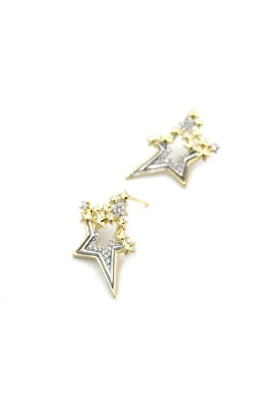 Marsilyan Nvdn- Ieg - Stone Star Earrings - Gold Iegrs-Nvdn1