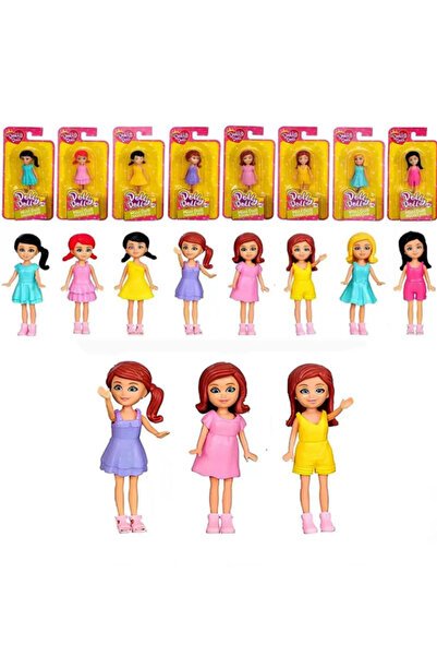 BEREKET PAZAR Polly Dolly Doll Miniş Model Bebek 5'li Set (Asorti)