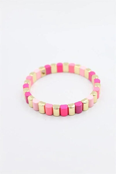 Marsilyan Nvdn- Ieg - Elastic Porcelain Bracelet - Pink Iegrs-Nvdn1