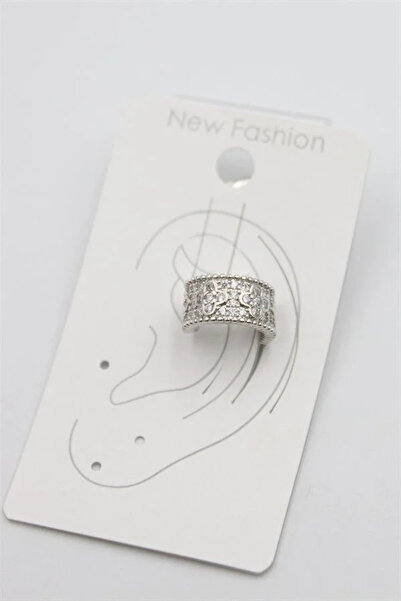 Marsilyan Nvdn- Ieg - Stoned Cartilage Earrings - Silver Iegrs-Nvdn1