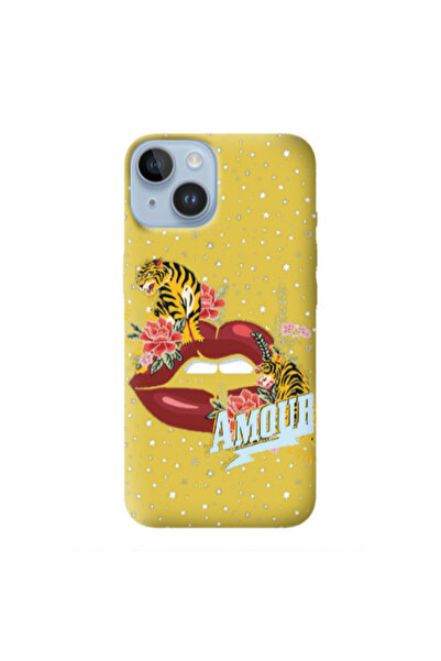 Other Apple iPhone 14 Plus Amour Yellow Colored Silicone TPU Θήκη