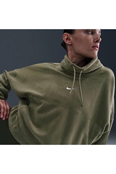 Nike One Therma-FIT Polar Kadın Yeşil Sweatshirt KUZEY SPORT