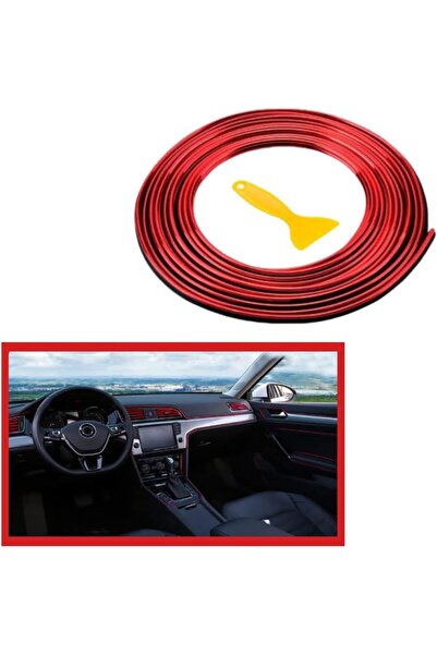 Yıldızan Terra Organic Red Car Auto Decoration Strip Rubber Elastic Easy Inst...