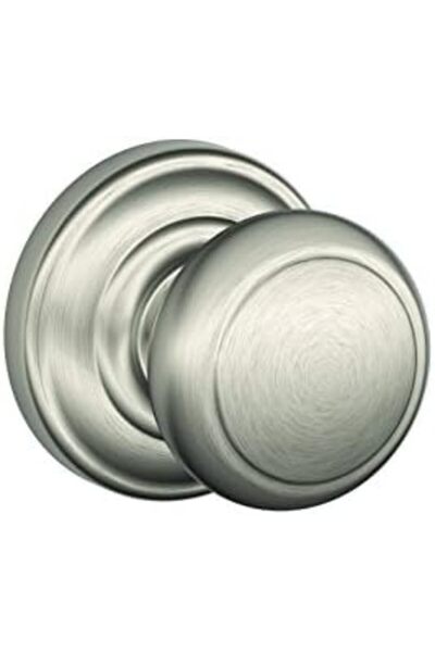 Yıldızan Terra Organik Andover Passage Knob, Andover Rose, Satin Nickel Terra...