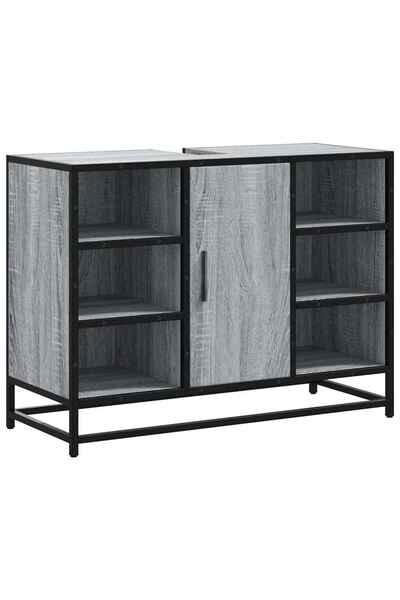 vidaxl Bathroom sink cabinet, sonoma gray, 80x33x60 cm, composite wood