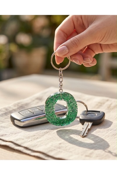 Luvia Accesories Keychain Letter O Epoxy