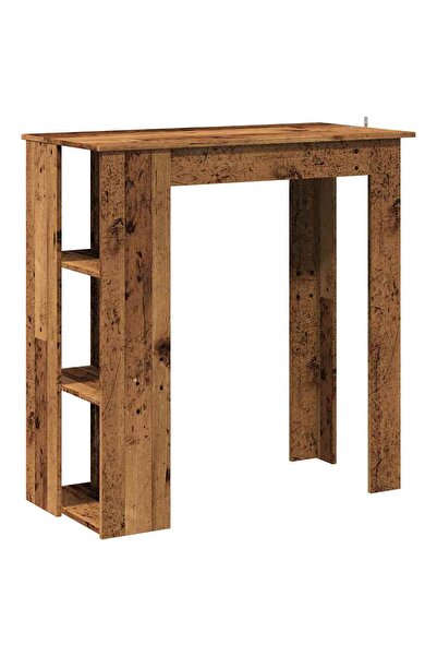 vidaxl Masă bar cu rafturi, lemn vechi, 102x50x103,5 cm lemn prelucrat