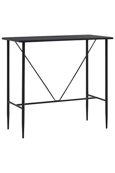 vidaxl Masă de bar, negru, 120 x 60 x 110 cm, MDF