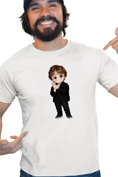 OEM Tricou Barbati Lewis Capaldi Chibi Cartoon