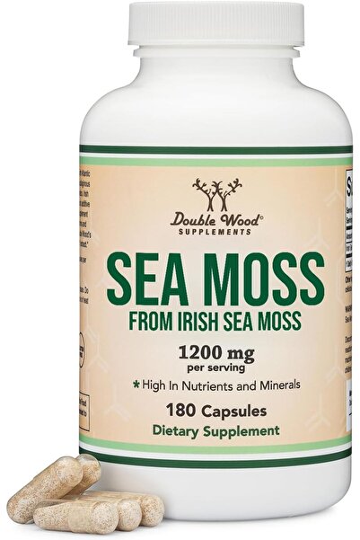 Double Wood Supplements Irish Sea Moss Capsules, More Potent Than Sea Moss Ge...