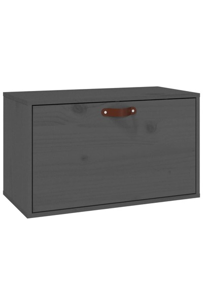 vidaxl Dulap de perete, gri, 60x30x35 cm, lemn masiv de pin
