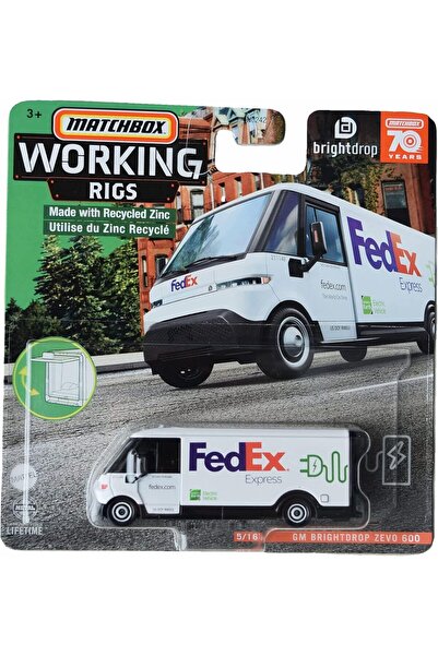 HOT WHEELS Matchbox - Working Rigs - GM Brightdrop Zevo 600 (1/64) Fedex - HLM92
