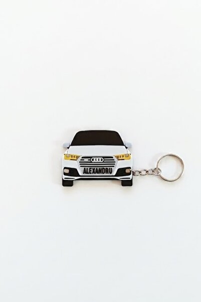 ChillOutlet Breloc Audi seria Q personalizat cu prenumele Alexandru 6,5x5 cm