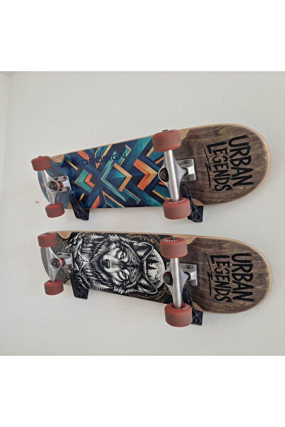 OEM Top Bottom Set of 2 skateboard wall mounts, black