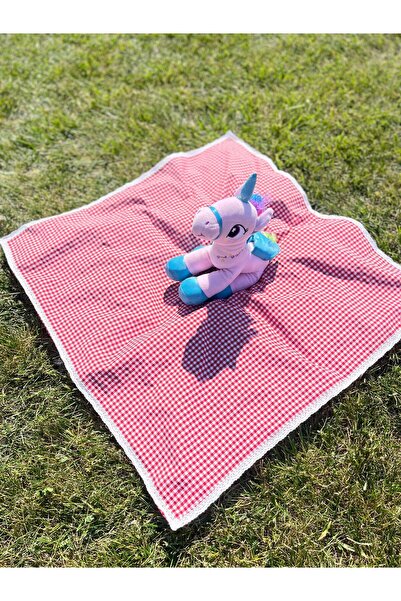 kumsal design Küçük Kare Desen Pötikareli Masa Örtüsü, Sofra Bezi, Piknik ,ço...
