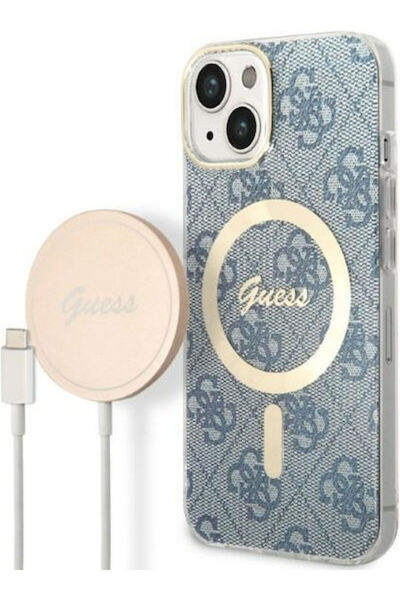 Guess Πίσω Κάλυμμα Σιλικόνης Μπλε (iPhone 14 Plus) Κωδικός: GUBPP14MH4EACSB