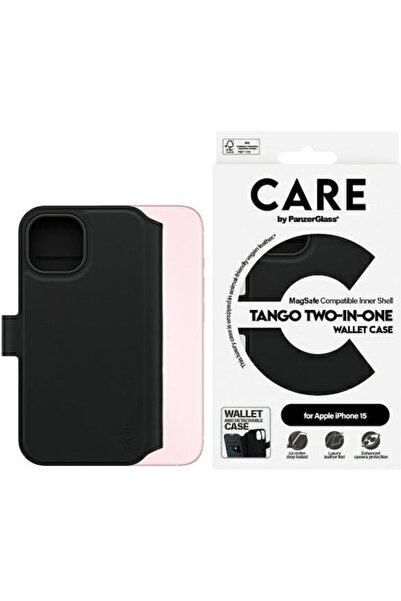 Panzer Glass PanzerGlass Θήκη Πορτοφόλι Δερμάτινη Μαύρη (iPhone 15) 1159 Κωδι...