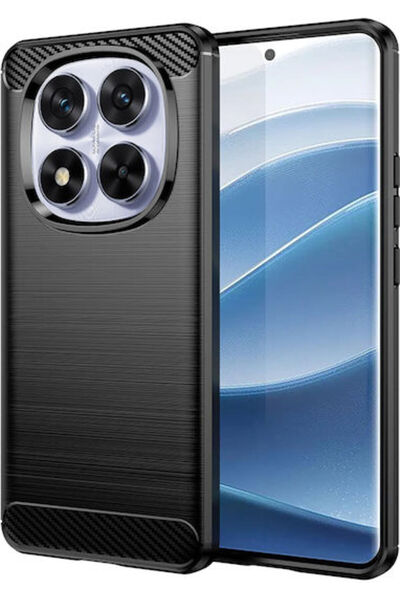 Techsuit Carbon Back Cover Silicone Black (Redmi Note 14 Pro 4G)