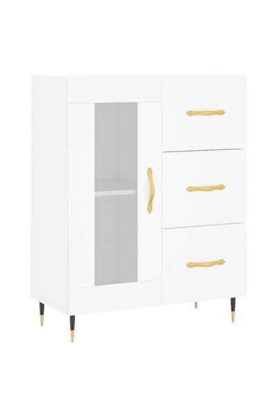 vidaxl Servantă, alb, 69,5x34x90 cm, lemn compozit