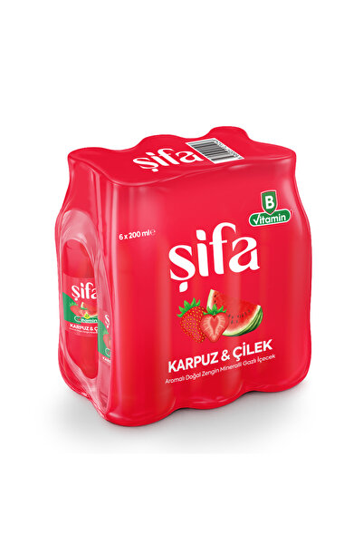 Şifa B VİTAMİNLİ KARPUZ&ÇİLEK AROMALI MADEN SUYU 200ML*24 ADET