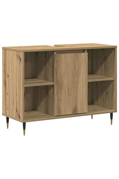 vidaxl Handcrafted Oak Bathroom Cabinet 80 x 33 x 60 cm Composite Wood