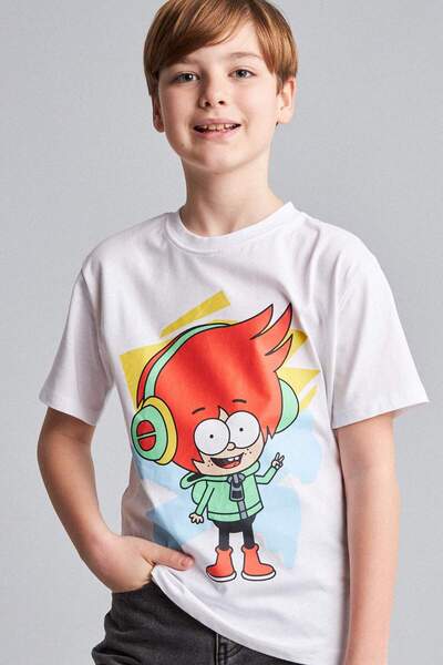 DeFacto Super 1 Set Tricou cu mânecă scurtă, cu gât crew, pentru băieți, mode...