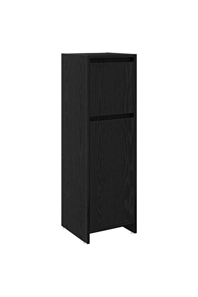 vidaxl Dulap de Baie cu ușă Stejar Negru 30 x 30 x 95 cm Lemn compozit