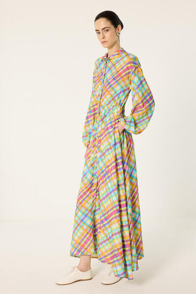 Touché Privé Wrist-Tieded Patterned Dress