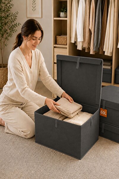 Helen's Home 4 Pieces Large Size Clothing Organizer Bag 50X40X30 cm Foldable ...