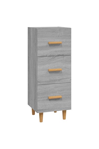 vidaxl Servantă, gri sonoma, 34,5x34x90 cm, lemn compozit