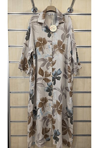 Park Moda Italian Linen Long Shirt Dress