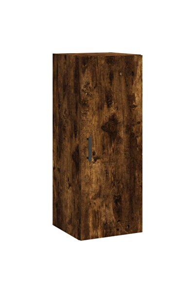 vidaxl Wall-mounted cabinet, smoked oak, 34.5x34x90 cm