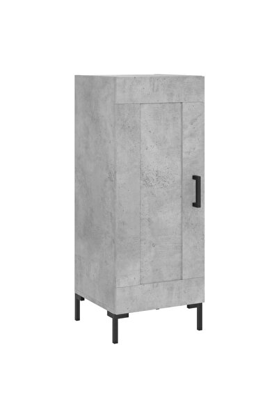 vidaxl Servantă, gri beton, 34,5x34x90 cm, lemn compozit