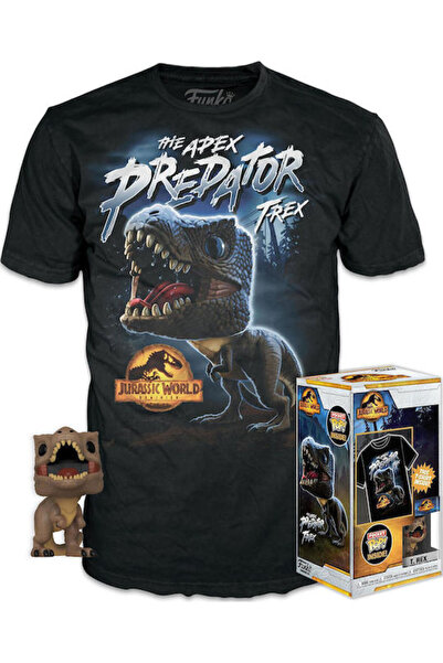 Funko Pop Tee Jurassic Park T-rex Jeep M 889698827430
