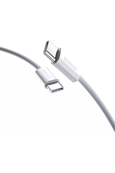 DUDAO Πλεγμένο Καλώδιο USB 2.0 USB-C Αρσενικό - USB-C 60W PD Λευκό 1μ HU-6976...