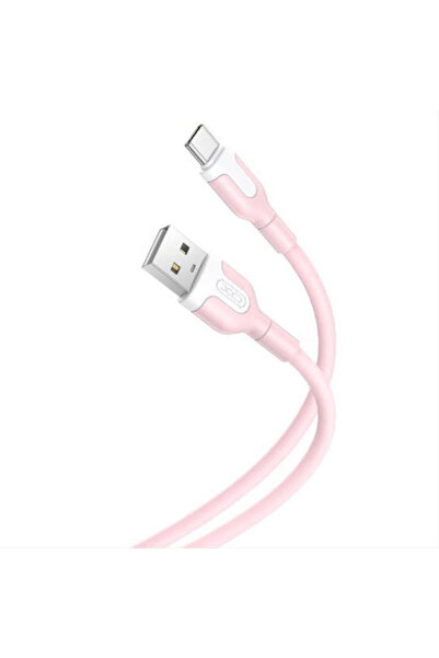 Xo NB212 Καλώδιο USB 2.0 USB-C Αρσενικό - USB-A Ροζ 1μ 16.005.0209
