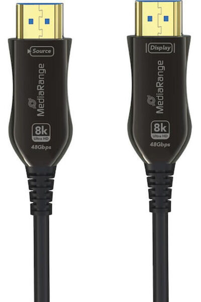 MediaRange HDMI 2.1 Υπερυψηλής Ταχύτητας 48Gbps 4K 120Hz HDR VRR Καλώδιο HDMI...