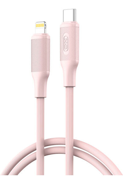 Xo Nb-q265a Καλώδιο USB-C σε Lightning 27W Ροζ 1μ (16.005.0306)